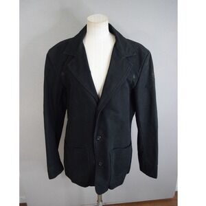 Diesel Blazer Jacket XL Black 2 Button Utility Coat Mens Y2K Cotton Grunge